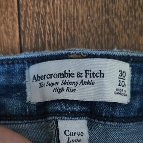 Abercrombie & Fitch Blue Skinny Jeans Distressed - Picture 2 of 5